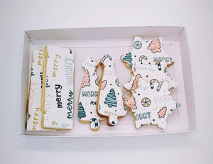 Christmas shortbread gift set pastels